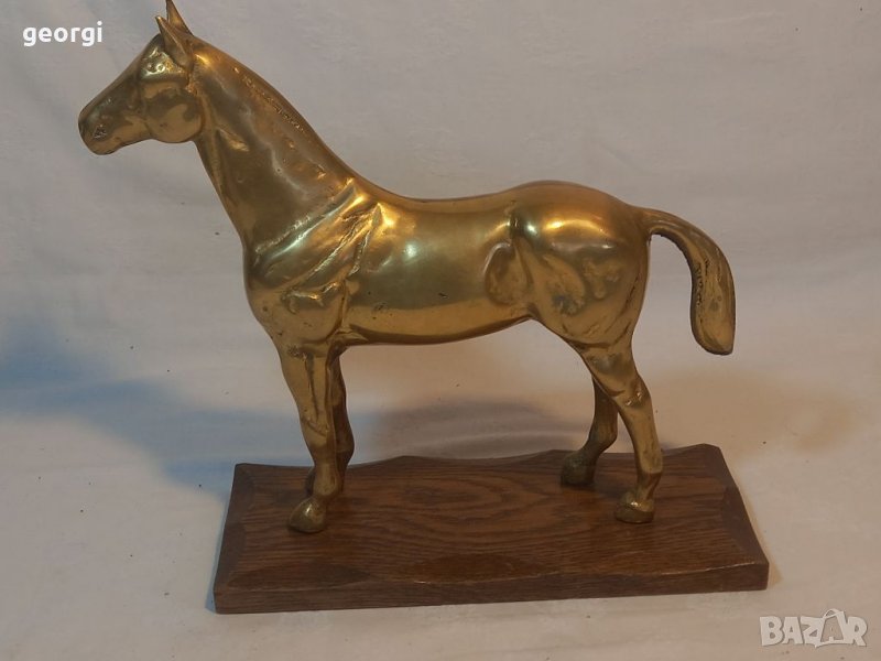 Бронзова статуетка кон, снимка 1