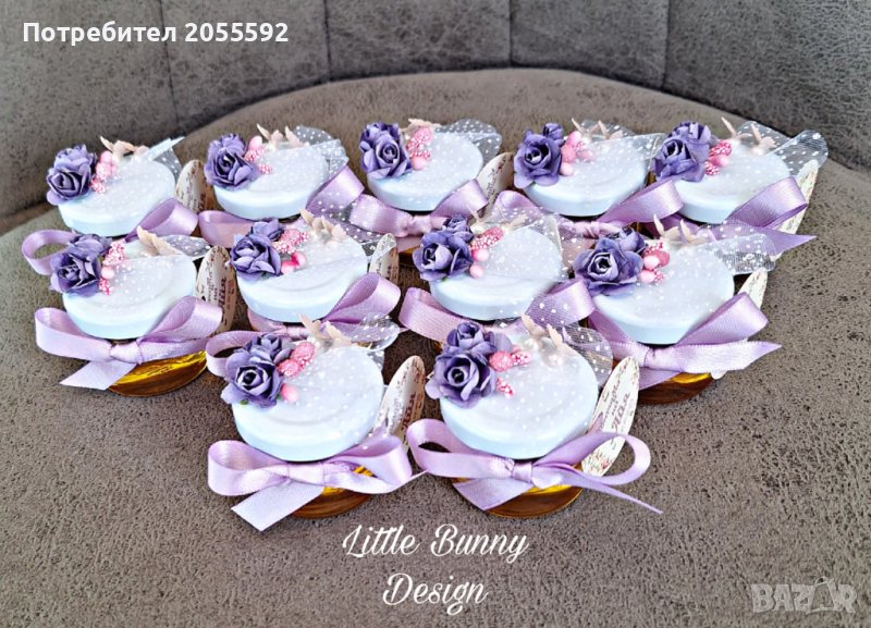 Декорирано бурканче с мед - подарък за кръщене, сватба,рожден ден или погача, снимка 1