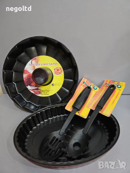 ПРОМОЦИЯ! Нови Тава за сладкиш + Форма за кекс+ 2 лъжици само за 9.90! Незалепващи, снимка 1