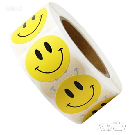 100 бр Смайли Емотикон Smiley Еможи Emoji малки самозалепващи лепенки стикери за ръчна изработка, снимка 1