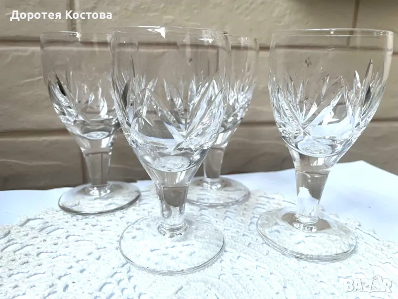 Красиви кристални чаши от Англия , снимка 1