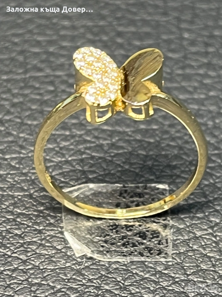 Златен пръстен уникален пеперуда ЧИСТО НОВ Gold prasten zlaten zlato, снимка 1