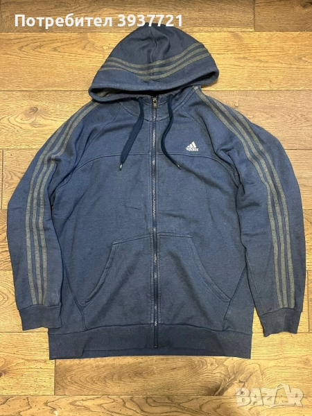 adidas essentials три ленти през качулката , снимка 1