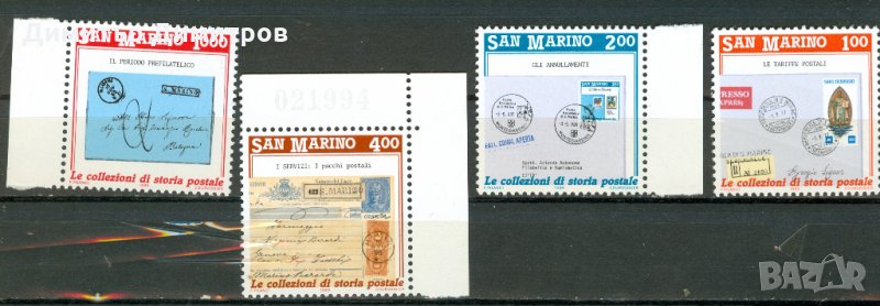 Сан Марино 1989 - Мi 1416/19 пълна серия чиста, снимка 1