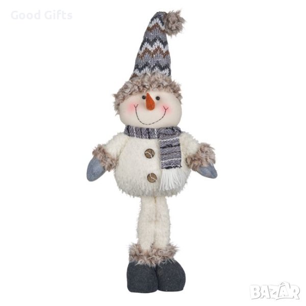 Коледен Снежен човек, С шапка, шал и ръкавички, 65см, снимка 1