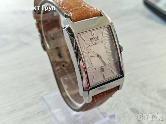 Мъжки квадратен часовник Hugo Boss, снимка 2 - Мъжки - 54292760