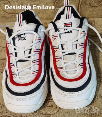 Дамски кожени МАРАТОНКИ "FILA" РАЗМЕР 37,5 , снимка 3 - Маратонки - 38882434