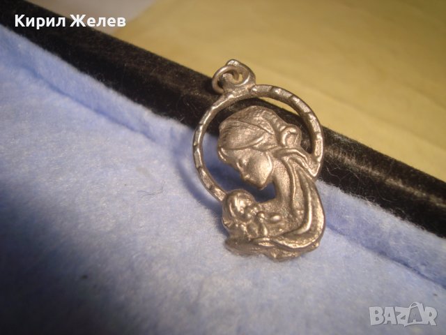 СТАРА СРЕБРИСТА МЕТАЛНА КАТОЛИЧЕСКА НАГРЪДНА ИКОНКА РЕЛИГИОЗЕН МЕДАЛЬОН 27512, снимка 7 - Антикварни и старинни предмети - 36901521