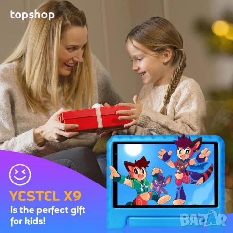 Детски таблет YESTEL с Wi-Fi 6, Android 13, 7GB RAM 64GB ROM (до 1TB), Bluetooth 5.0, 8 инча..., снимка 4 - Таблети - 50649719