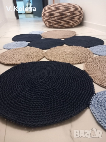 Ръчно изплетен дизайнерски килим, снимка 2 - Килими - 52812610