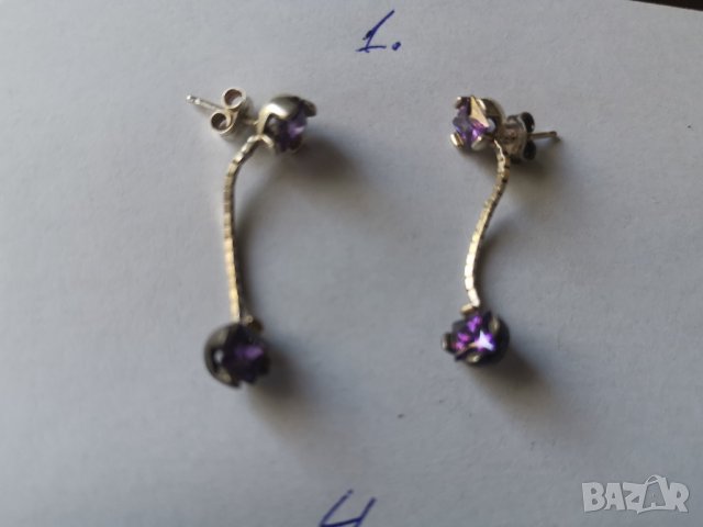 Сребърни обеци, снимка 7 - Обеци - 35412644