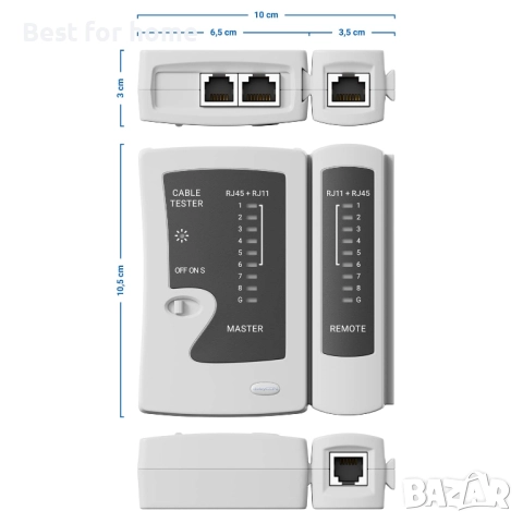 deleyCON Мрежов кабелен тестер, снимка 5 - Друга електроника - 52307113