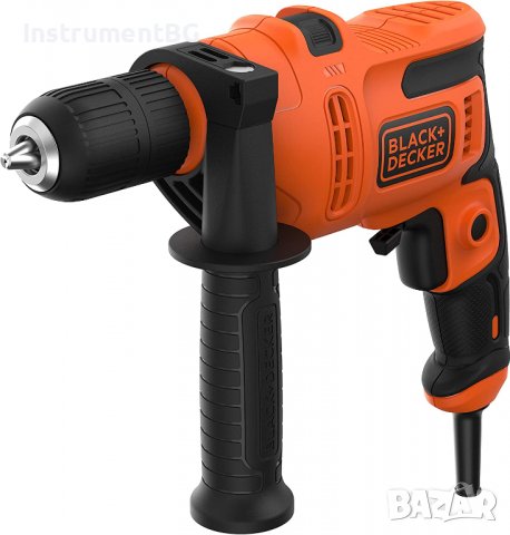 Ударна бормашина BLACK&DECKER 500W  / С КУФАР, снимка 3 - Бормашини - 37972381