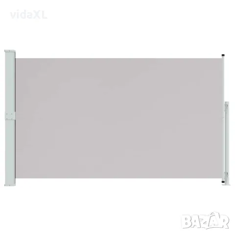 vidaXL Прибираща се дворна странична тента, 180x314 см, сива, снимка 4 - Огради и мрежи - 56146643