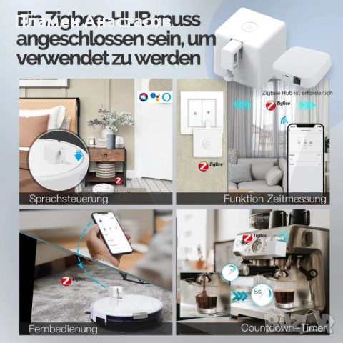 MOES ZigBee Smart Fingerbot – смарт бутон за натискане на ключове и автоматизация, снимка 4 - Друга електроника - 53261984