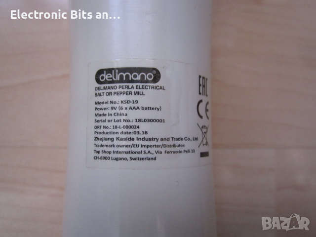 Електрическа мелничка за сол и пипер Delimano, снимка 2 - Други - 52861259