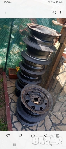 Продавам 8 броя железни джанти 4×100 .Цената е за всичко.