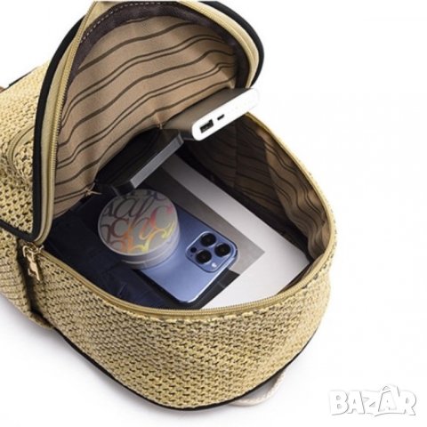 Дамска раница Wicker Beige, снимка 10 - Раници - 40687689