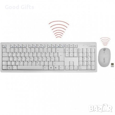 Безжична клавиатура и мишка LogiLink, снимка 1 - Клавиатури и мишки - 39301057