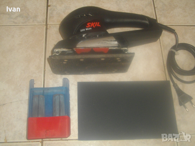 200 Вата Правоъгълен Профи Виброшлайф-СКИЛ-SKIL 7351-Breda-NL-180х90мм-ОТЛИЧЕН-С Прахов Миещ Филтър, снимка 4 - Други инструменти - 44736140