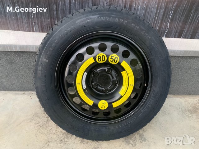 ЧИСТО НОВА ОРИГИНАЛНА РЕЗЕРВНА ДЖАНТА С ГУМА DUNLOP MERCEDES ML-164, 166 и GL  с РАЗМЕР:T 155/90D18 