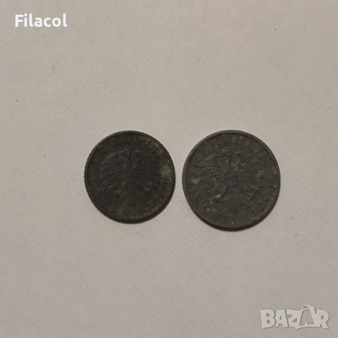 Австрия 5 и 10 гроша 1948 година, снимка 2 - Нумизматика и бонистика - 53159256