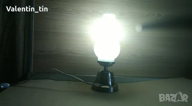 Нощна настолна компактна лампа , снимка 2 - Настолни лампи - 48784070