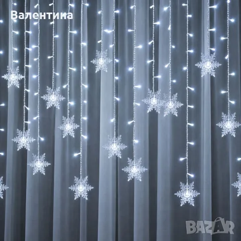 Коледна LED завеса, снимка 2 - Декорация за дома - 56534509