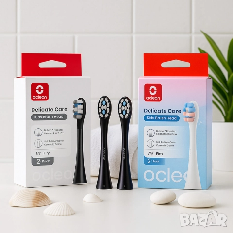 Накрайници за четка за зъби Oclean Kids, P3K1-2, P3K8-2, C04000210, 2 броя, снимка 4 - Друга електроника - 51947907