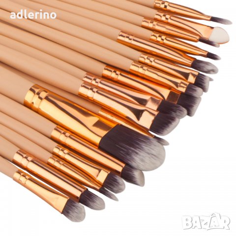 Комплект четки за грим, 20 черни или златисти, снимка 5 - Други - 34404260