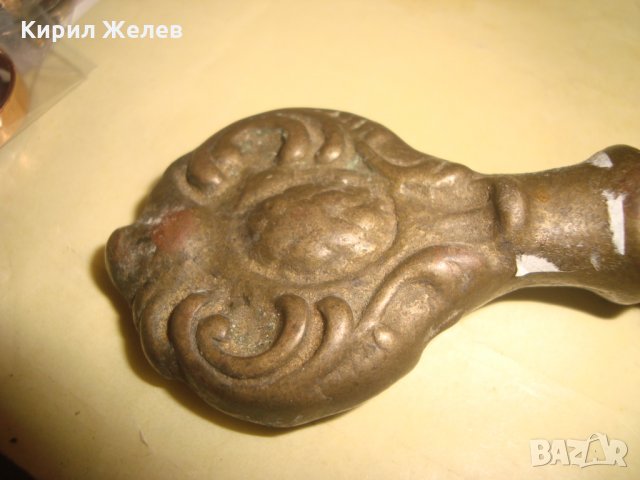 СТАР БРОНЗОВ ВРЪХ АПЛИКАЦИЯ за ДРЪЖКА на ЗНАМЕ или ДРУГО ОРНАМЕНТИРАН МАСИВЕН на ВИНТ 17051, снимка 9 - Антикварни и старинни предмети - 34376366