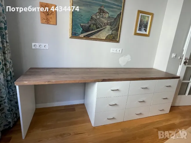 Бюро и скрин с 9 чекмеджета, за вземане днес (София, идеален център), снимка 1