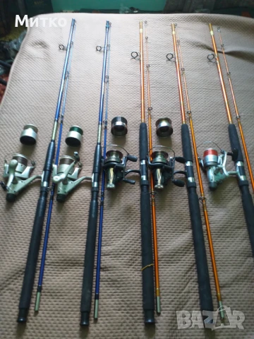 Комплекти силови пръчки 2,70м с макари, снимка 2 - Въдици - 51100633
