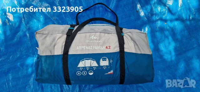 Палатка 4 местна Decathlon Queshua Arpenaz Family 4.2, снимка 8 - Палатки - 51418203