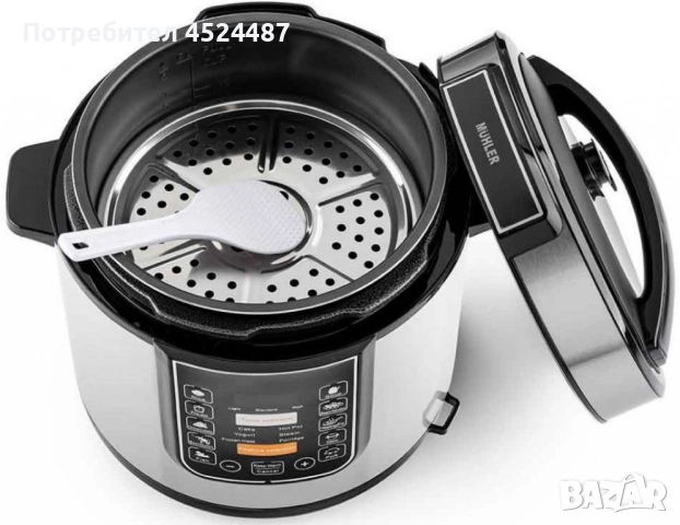 Електрически мултикукър под ниско налягане Muhler, 1000-1200W, снимка 5 - Мултикукъри - 51791686