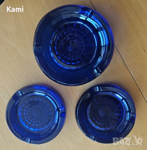 Три пепелника в синьо , снимка 2 - Други стоки за дома - 52834851