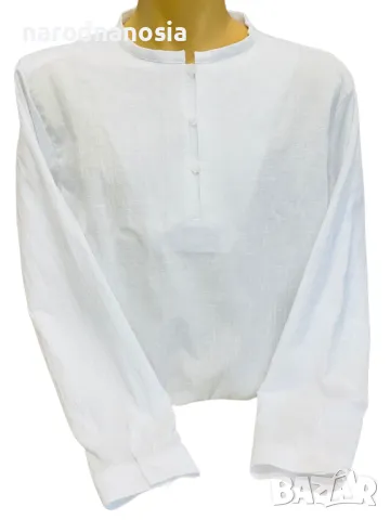 БЯЛА МЪЖКА РИЗА С ДЪЛЪГ РЪКАВ, снимка 3 - Други - 49860623