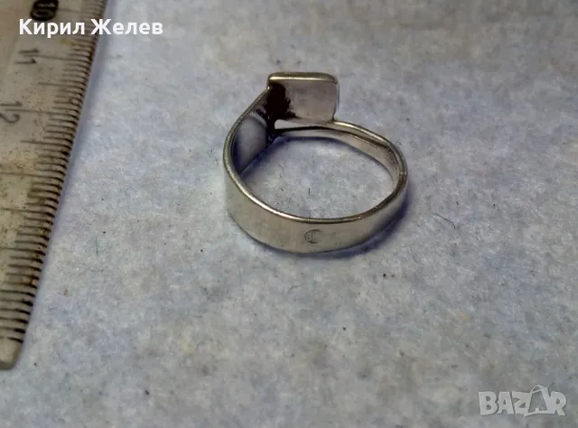 СТАР СТИЛЕН СРЕБЪРЕН ПРЪСТЕН СРЕБРО 925 с ГНЕЗДО За ВГРАЖДАНЕ на СКЪПОЦЕНЕН КАМЪК 49422, снимка 11 - Пръстени - 49733299