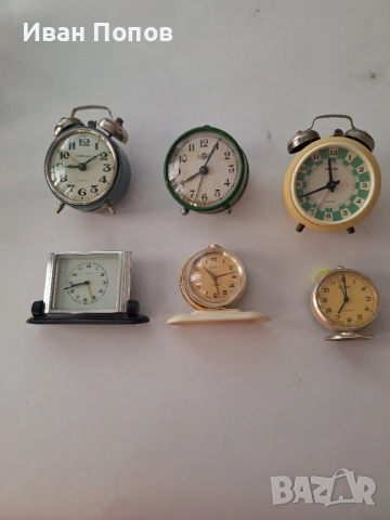 Будилници механични Корсар,Еревански час. завод, Севани, Слава-  СССР, шест броя