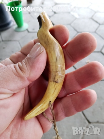 Свирка за куче рог и абанос 18век, снимка 3 - Антикварни и старинни предмети - 52903960