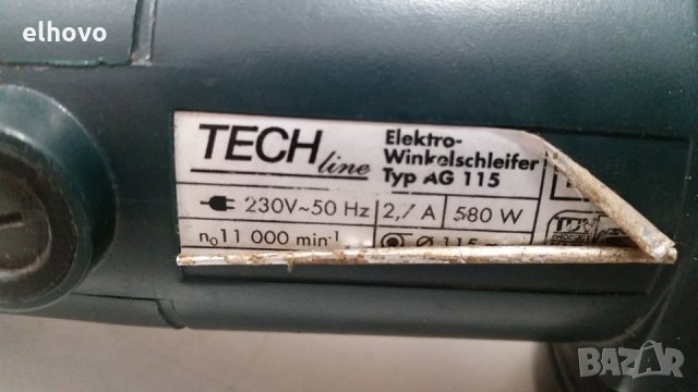 Ъглошлайф TECH line AG 115, снимка 6 - Други инструменти - 29263177