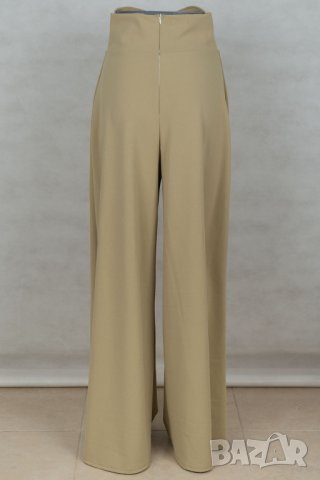 Широк дамски панталон в блед нюанс на цвят маслина Belsira - S, снимка 2 - Панталони - 42805757