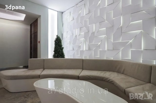 3Д ПАНЕЛИ от гипс, декоративни облицовки за стени / Led пана №0035, снимка 4 - Облицовки - 39795183