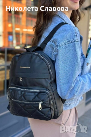 Регулируема дамска раница с цип, снимка 4 - Чанти - 51527472