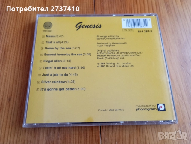 GENESIS - GENESIS 12лв оригинален диск, снимка 3 - CD дискове - 52017156