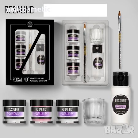 Акрилен комплект за ноктопластика 6 части, снимка 2 - Продукти за маникюр - 29267811