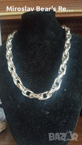Масивен къс сребърен синджир , печати 925 , дължина 45см ., снимка 1