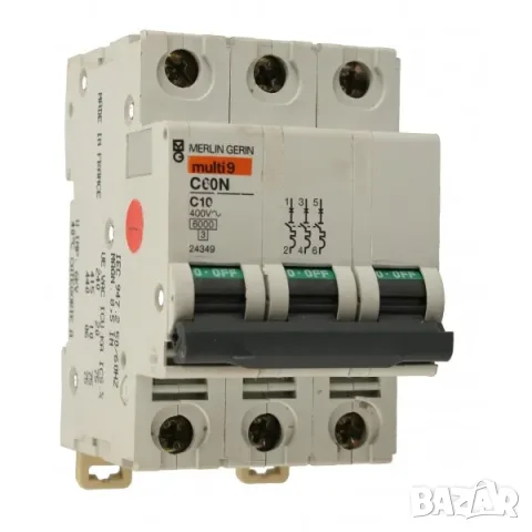 Прекъсвач автоматичен триполюсен C крива 400VAC C60N C10 MERLIN GERIN MULTI 9
