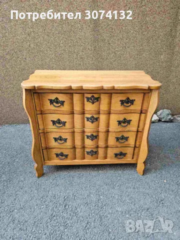 Масивен дъбов скрин в стил Чипъндейл, снимка 2 - Скринове - 49029404