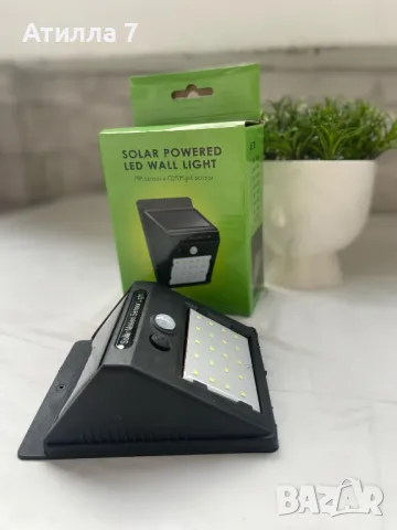 Соларна стенна лампа със сензор за движение, снимка 6 - Лед осветление - 48278939